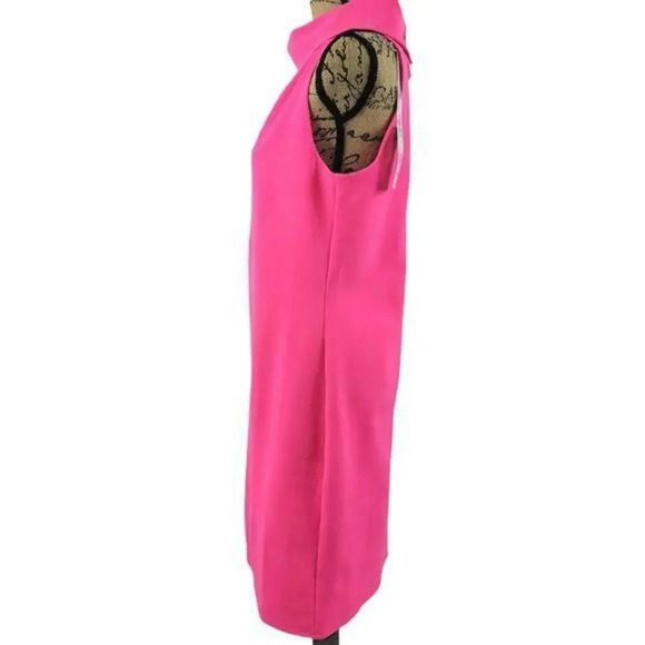 SAIL TO SABLE Womens High Neck Sheath Kneelength Dress Size Medium Pink New - Picture 2 of 12